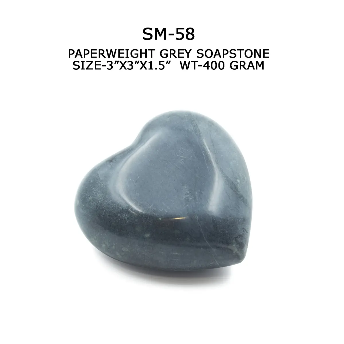 PAPERWEIGHT GREY SOAPSTONE